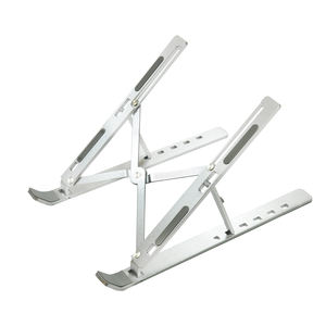 Supports pliables réglables en hauteur pour ordinateur portable et tablette en aluminium métallique personnalisés avec couleurs et logo sur mesure - Product Image 2