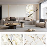 Paneles de Pared de PVC con Diseño de Mármol Blanco, Revestimiento UV, Ecológicos, Impermeables, Decorativos