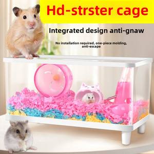 Jaula <span class=keywords><strong>de</strong></span> hámster acrílica transparente <span class=keywords><strong>de</strong></span> gran tamaño, caja <span class=keywords><strong>de</strong></span> cría <span class=keywords><strong>de</strong></span> alambre dorado, Villa, <span class=keywords><strong>botón</strong></span> <span class=keywords><strong>de</strong></span> rueda grande <span class=keywords><strong>para</strong></span> correr <span class=keywords><strong>para</strong></span> animales pequeños, animales - Product Image 5
