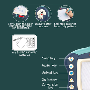 子供たちが絵画ボードのおもちゃを書く知的でカラフルな消去可能な製図板セット - Product Image 2