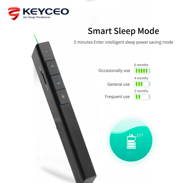 2023 2.4G PPT Wireless Presenter Spotlight Presenter, Slide Changer Pen Pointer Rechargeable for Teachers OEM