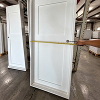 Porte intérieure à 2 panneaux, 30x80 pouces, en MDF, à âme pleine, apprêtée blanche, style Shaker, pour chambre à coucher