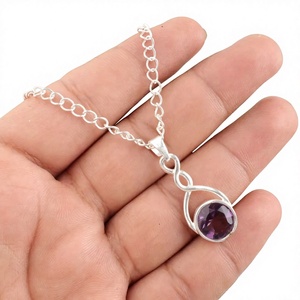 Collier pendentif goutte d'eau grenat en argent sterling 925 avec chaîne serpent, bijou minimaliste unisexe pour usage quotidien - Product Image 1