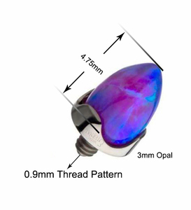Piercing de titanio para joyería corporal, patrón de rosca de Metal eterno de 0,9 MM, con rosca interna ASTM F136 - Product Image 5