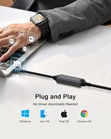 Adaptador SYONG USB-C a RJ45 Gigabit Ethernet con Soporte para 10/100/1000 Mbps, Adaptador Tipo-C, Hub USB para Computadoras Portátiles y Redes