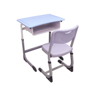 Conjunto de Silla y Escritorio Escolar Ergonómico de Plástico PE y Metal con Altura Ajustable, Suministro de Fábrica, Muebles Modernos para Estudiantes - Product Image 5