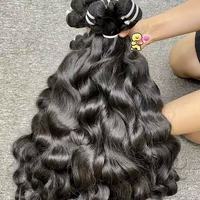 Extensions de cheveux à double trame, provenant d'un seul donneur, cheveux bouclés vietnamiens, birmans, indiens, cambodgiens, tissages de cheveux, extensions