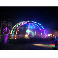 Sistema de Truss de Aluminio Curvo de 290x290mm para DJ, Estructura de Truss para Iluminación de Escenarios, para Bares, Restaurantes, Bodas, Eventos y Fiestas