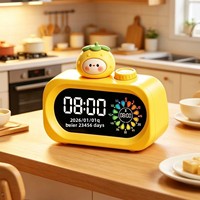 Réveil à mouvement mécanique avec design Sanrio, rétroéclairage, fonction snooze silencieuse, verre trempé, outil d'autodiscipline pour