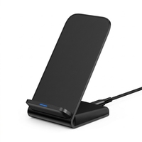 Support de charge sans fil rapide en bois, réglable 10W-35W, certifié QI, pour téléphones