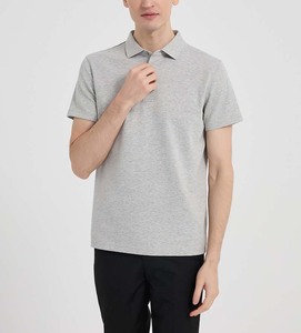 Camiseta Polo para <span class=keywords><strong>Hombre</strong></span> Yiyi de 260g, Premium, Mezcla de Modal, Sin Costuras, Prensada en Caliente, Modelo Windsor, Agradable al Tacto y Transpirable, Manga Corta - Product Image 4