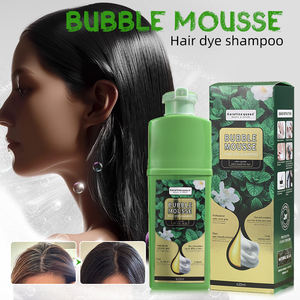 Teinture capillaire à bulles à base de plantes, sans ammoniaque, kit de coloration capillaire crème permanente, couleur vibrante longue durée, facile - Product Image 3