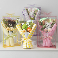 Bouquet de fleurs artificielles en laine fait main, motif feuille de tournesol, arrangement écologique pour la décoration intérieure, Fête des Mères, Fête des Enseignants