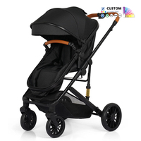 Poussette de voyage pliable bidirectionnelle pour bébés avec nacelle, dossier réglable, siège spacieux – Vente en gros