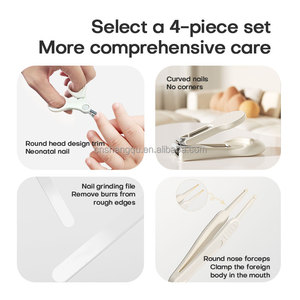 VSUCH Ensemble de 4 coupe-ongles pour bébé Ensemble de soins de sécurité pour bébé avec <span class=keywords><strong>ciseaux</strong></span> coupe-ongles Kit essentiel pour bébé pour cadeau de nouveau-né - Product Image 6