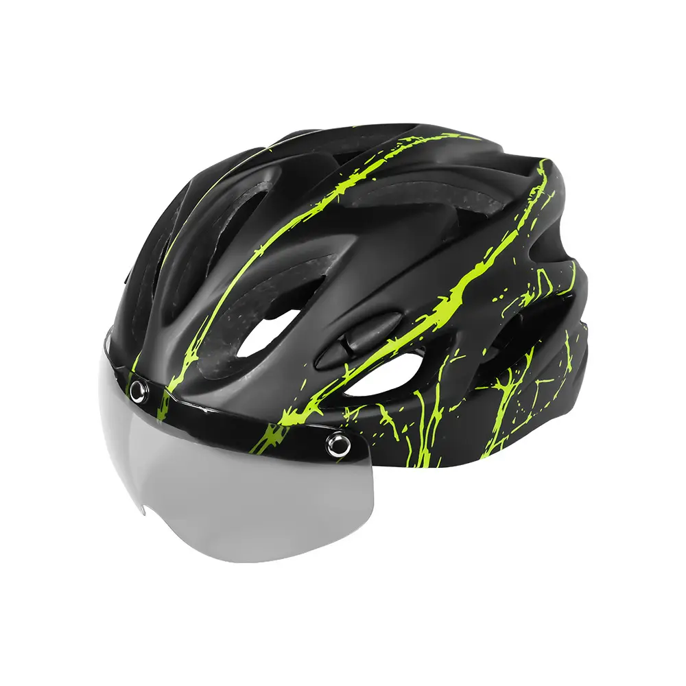 male and female bicycle mountain bike bicycle accessories cycling helmet Bicycle helmet with goggles integrated