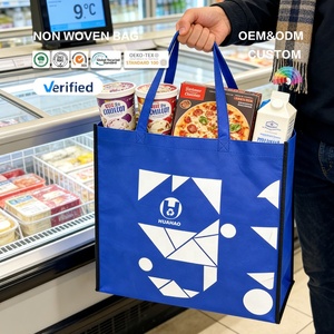 Bolsa de Compras Plegable Reutilizable Ecológica Personalizada al por Mayor de Huahao, Bolsa de Mano de Embalaje No Tejida con Logotipo - Product Image 1