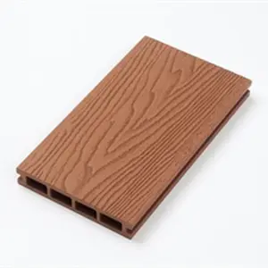 Hot-Selling K140-25L WPC Hollow Decking 3D Embossed Modern Design Engineered Wood Facade Flooring Top Supplier Wholesale