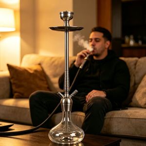 Juego de Cachimba Grande Personalizable Dorado, Estilo Europeo Moderno, Plástico Lacado, Cachimba de Cristal al por Mayor - Product Image 1
