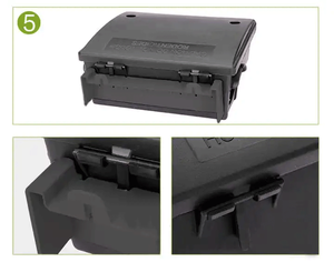 Stazione per Esche per Roditori in Plastica Nera di Alta Qualità - Scatola Riutilizzabile per Trappole per Topi con Chiusura a Chiave, Logo Personalizzabile - Product Image 5