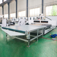 Ligne de production de panneaux de bois Machine de routeur CNC d'imbrication avec routeur CNC de Table de déchargement à chargement automatique pour armoire de meubles