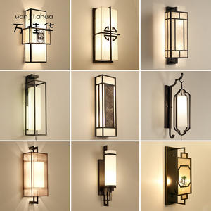 Nouvelle applique murale de style chinois avec abat-jour en acrylique, lumière LED E27, commande par interrupteur, pour chambre à coucher, salon, entrée, escalier, fond de scène - Product Image 1