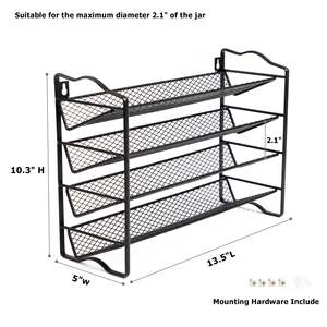 Organisateur de <span class=keywords><strong>porte</strong></span>-épices pour armoire, comptoir, garde-manger, <span class=keywords><strong>placard</strong></span> ou <span class=keywords><strong>porte</strong></span> et support mural - Product Image 6