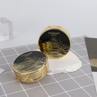 Boîte de maquillage ronde en plastique avec logo personnalisé emballage de fond de teint coussin de crèmes en Bb Cc coussin d'air conteneur vide avec miroir