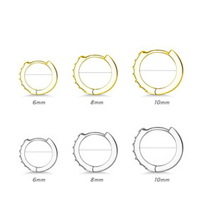 Yiwu DAICY naso cerchio <span class=keywords><strong>piercing</strong></span> clip in acciaio su orecchini <span class=keywords><strong>piercing</strong></span> all'orecchio gioielli orecchini fatti a mano <span class=keywords><strong>piercing</strong></span> in <span class=keywords><strong>argento</strong></span> <span class=keywords><strong>925</strong></span> - Product Image 3
