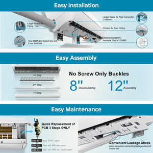 USA Canada <b>Mini</b> <b>Split</b> Air Conditioners 9000 12000 18000 24000 36000Btu Inverter/On Off R410a R32 R454B Smart Acondicionado 9000b - Product Image 3