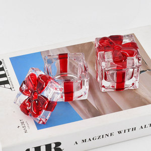 Carré Design Unique mariage Vintage cristal clair <span class=keywords><strong>verre</strong></span> <span class=keywords><strong>photophore</strong></span> ensemble <span class=keywords><strong>de</strong></span> bougeoirs avec couvercle Design <span class=keywords><strong>de</strong></span> noël - Product Image 3