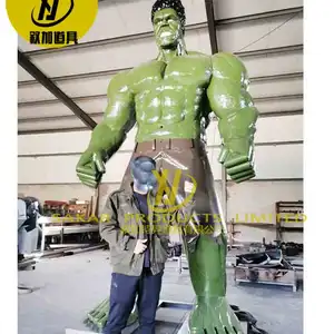 8 Fuß hoch große Größe Outdoor-Dekoration Fiberglas-Malerei lebensgroße Karikatur Statue Skulptur realistische Hulk-Statue Kino