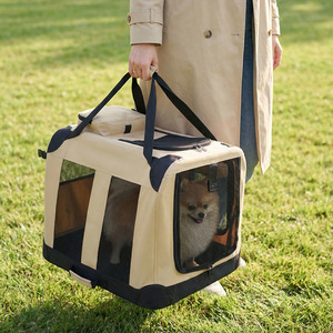 Sac de transport portable pour animaux de compagnie, grande capacité, respirant, avec roulettes, pour les voyages et l'extérieur - Product Image 3