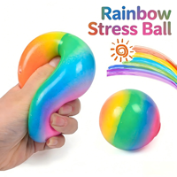 Balle à presser en TPR à changement de couleur, douce, à remontée lente, pour la décompression au bureau, jouet anti-stress pour filles et garçons de 5 à 7 ans