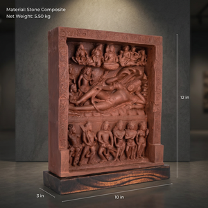 Réplica Histórica del Museo del Obraje del Anantasayana Vishnu del 5º Siglo: Relieve Cósmico del Sueño – Réplica del Obraje Reclinado del Museo - Product Image 2