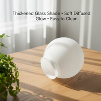 Abat-jour de rechange en verre opale soufflé à la main pour luminaire de plafond, idéal pour salon et salle à manger (vente en gros)