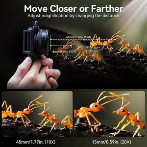 Lente Macro con Zoom HD para Teléfono Inteligente, Increíble Lente Teleobjetivo con Zoom de 10x-20x para Teléfono Móvil - Product Image 5