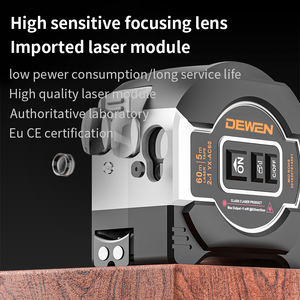 DEWEN 2-in-1 Industrielles digitales <span class=keywords><strong>Laser</strong></span>-Entfernungs messgerät Benutzer definiertes Logo Edelstahl klinge Edelstahl-Kunststoff-Maßband - Product Image 3