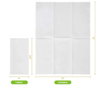 1/6-fach gefaltetes Weißes Gästehandtuch mit individuellem Logo – Einweg, saugfähig, Leinen-ähnliches Gefühl für Empfänge, Partys – Airlaid-Papierserviette