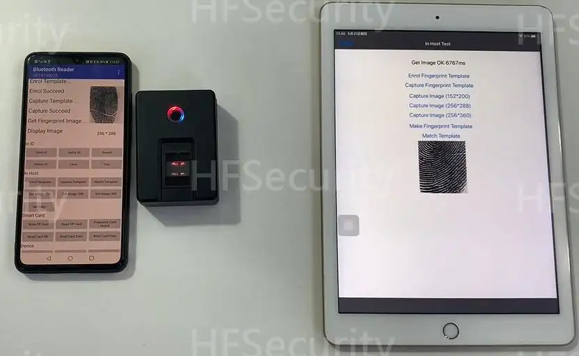 HFSecurity HF4000Plus Android USB, pemindai sidik jari biometrik pembaca sidik jari biometrik Wifi gratis SDK