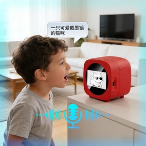 เครื่องพิมพ์เสียงอัจฉริยะ AI สำหรับเด็ก หน้าจอ HD ขนาด 2.4 นิ้ว แบบพกพา รุ่น X16 สีแดง ขาว เขียว - Product Image 1