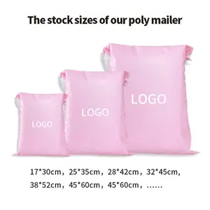 Camiseta de plástico personalizada, alta qualidade, graças, saco de compras transparente, pequena bolsa de mailer poly para embalagem