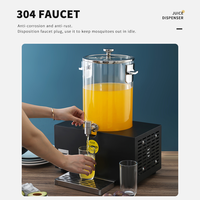 WINNERS 10L 20L Distributeur de boissons froides à double réservoir visible Refroidisseur de jus de fruits électrique Distributeur de boissons cola pour bar buffet