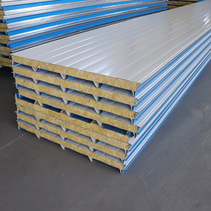 Panel sándwich de lana de roca de alta calidad para <span class=keywords><strong>aislamiento</strong></span> térmico de techos de 50 mm, 75 mm y 100 mm para construcción de viviendas exteriores - Product Image 2