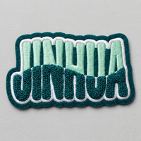 Patchs en chenille gonflés en forme de lettre, badges brodés personnalisés en forme d'arc pour vêtements, vestes, chapeaux, sweats à capuche, casquettes