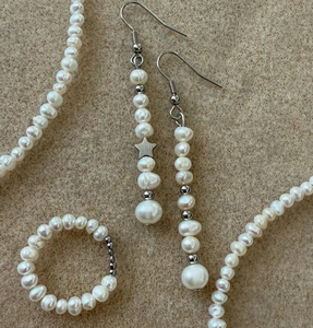 Nouveau collier de perles d'eau douce collier de perles en acier inoxydable pour femmes collier de perles étoile 18k or bijoux cadeau de fête - Product Image 3