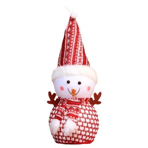 Nouvelles décorations de Noël transfrontalières : figurines, poupées et ornements bonhomme de neige en peluche courte (31cm-50cm) pour fenêtre de Noël (0-24 mois) - Product Image 5