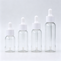 Flacon compte-gouttes PET de 30 ml, 40 ml, 50 ml, 60 ml avec logo personnalisé pour la distribution de lotion et de shampoing