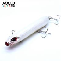 AOCLU Leurre de pêche de surface Topwater Walk Dog 120mm 22.5g ABS Pencil Hard Bait Popper pour Achigan Saumon Dorade Rivière Lac Ruisseau avec sonnette