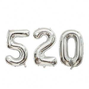 Venta al por Mayor de Globos de Número de 32 Pulgadas para Decoración de Fiestas, Color Personalizable, Globo de Aluminio con Número de Feliz Cumpleaños en Oferta - Product Image 3